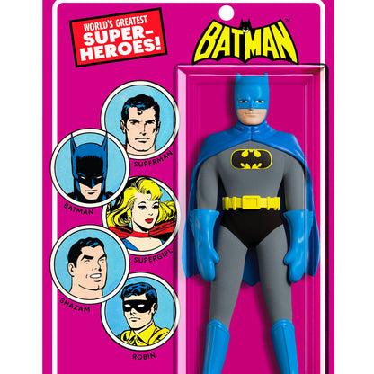 DC™ Batman™ Vintage Figure — 2026 Hallmark Keepsake Christmas Ornament in original packaging with colourful graphics and retro design.
