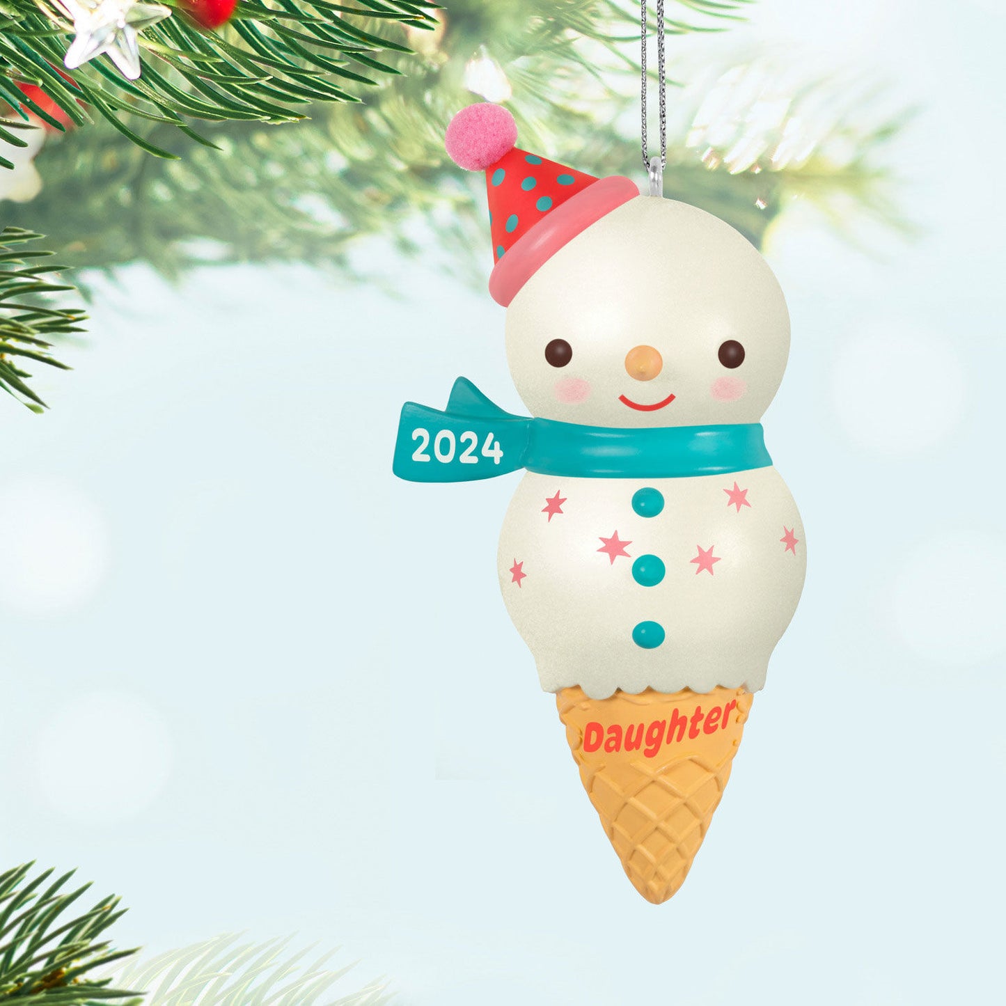 Daughter Snowman Ice Cream Cone — Hallmark Keepsake Christmas Ornament loop