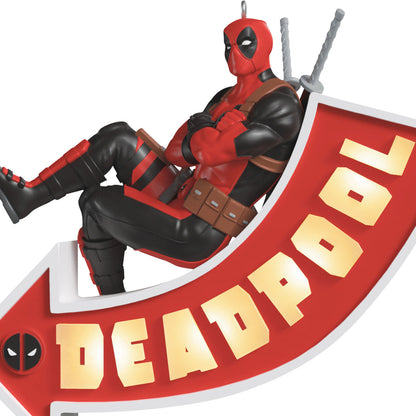 Marvel Deadpool It's a Sign! Ornament With Light — 2025 Hallmark Keepsake Christmas Ornament