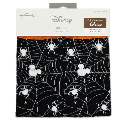 Disney Mickey Glow in the Dark Spider Web Crew Socks