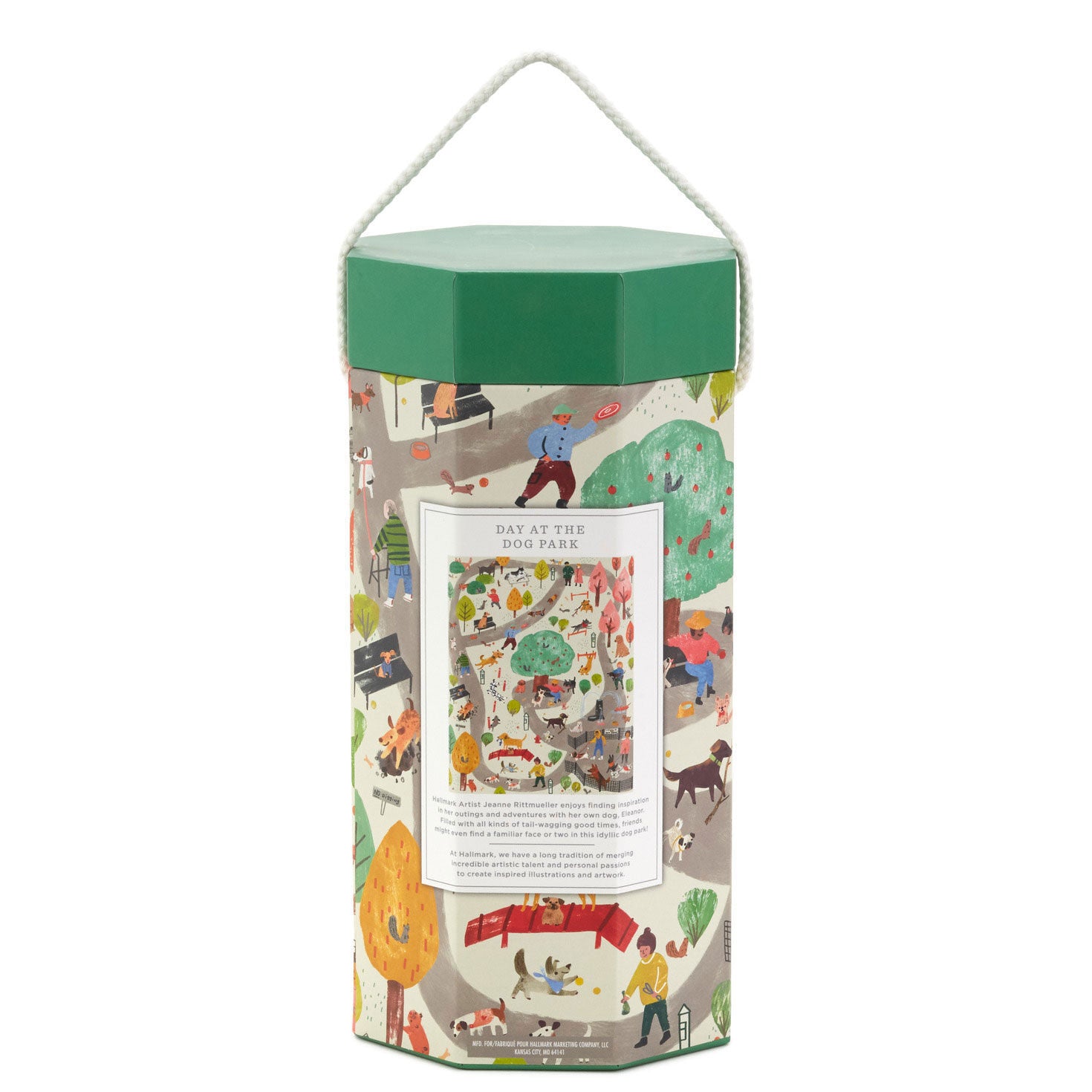 Day at the Dog Park 1000-Piece Jigsaw Puzzle (61cm x 76.2cm) Pop in cylindrical packaging with colourful illustrations and handle