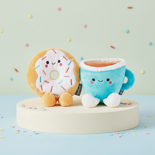 Donut and Coffee Magnetic Plush – Better Together