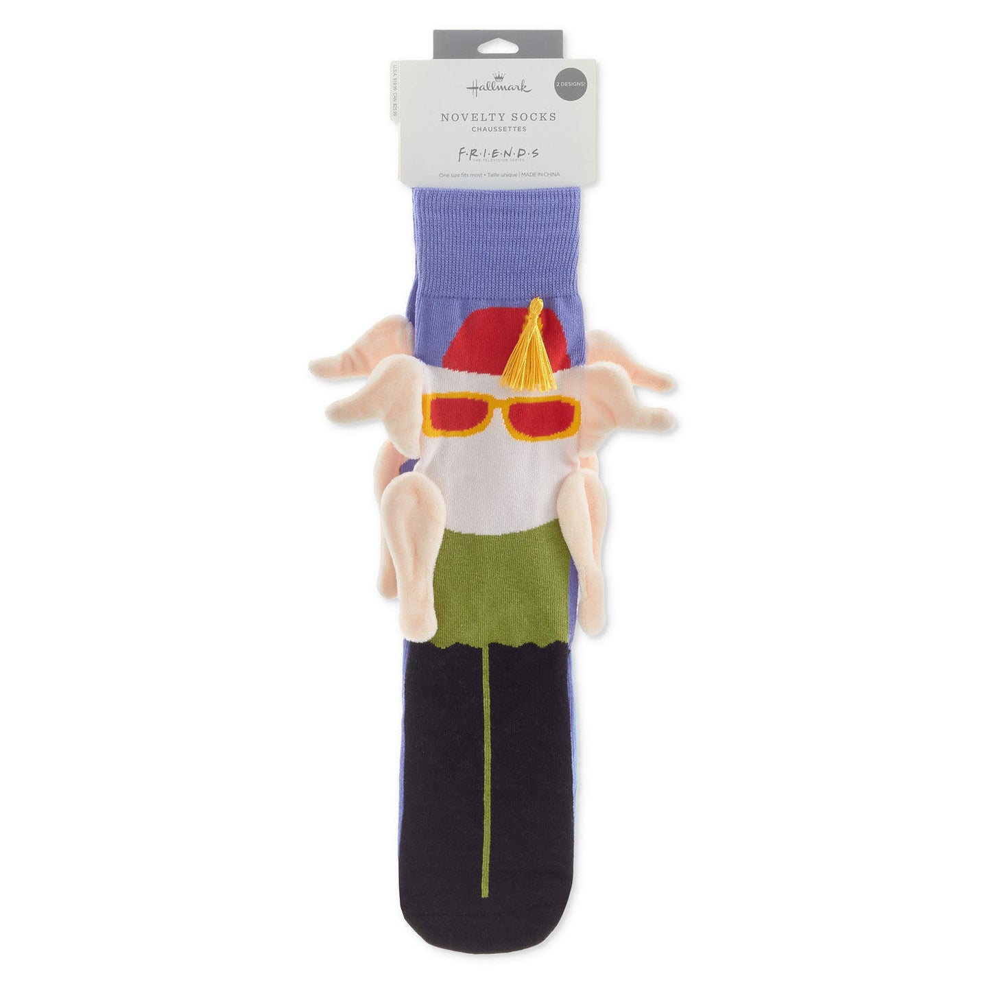 Friends (TV Show) Turkey Head Monica and Joey Novelty Socks