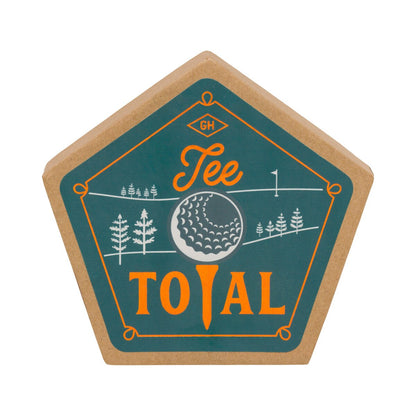 Ceramic Coaster, Set of 4 - Golf