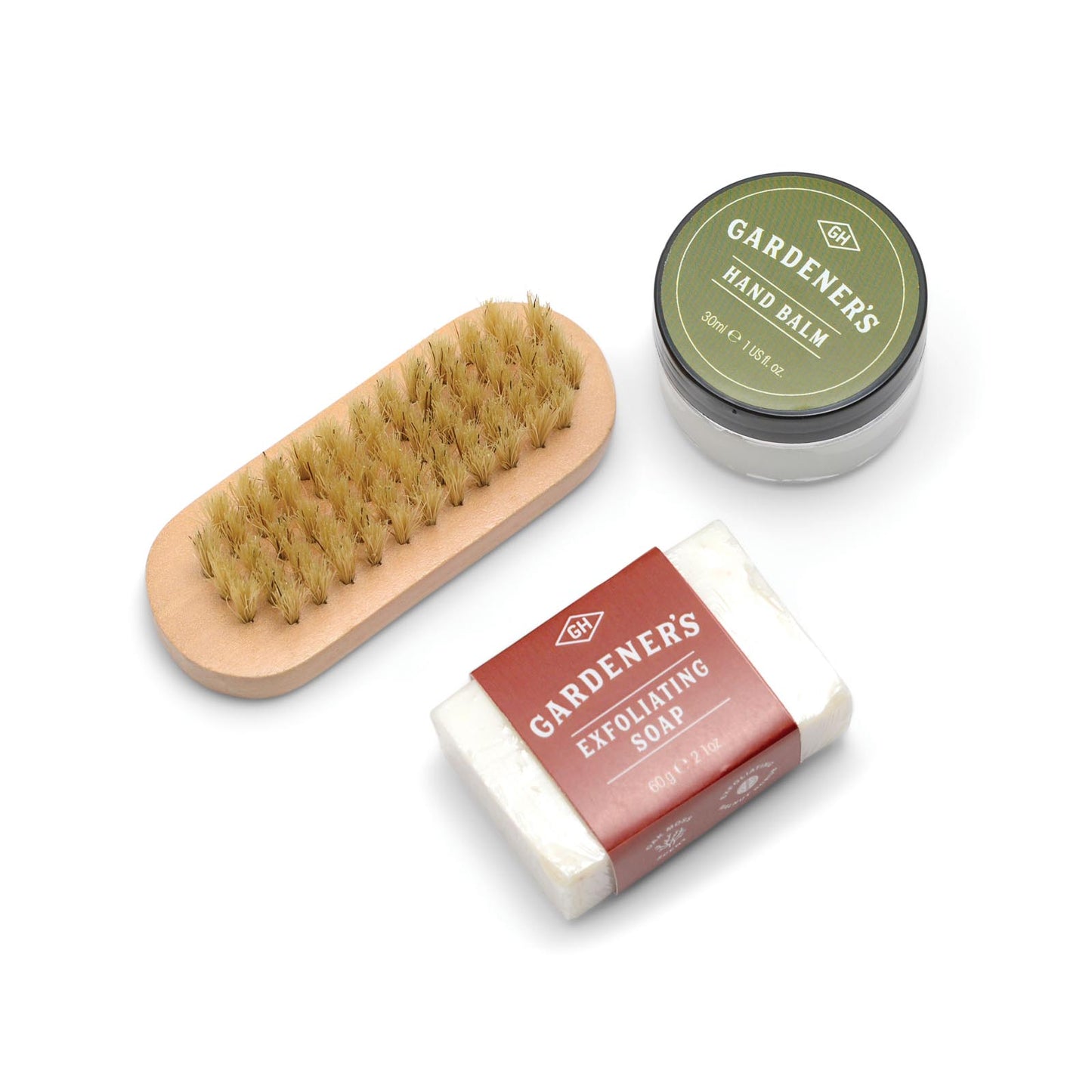 Tin Gift Set: Nail Brush, Soap, Balm