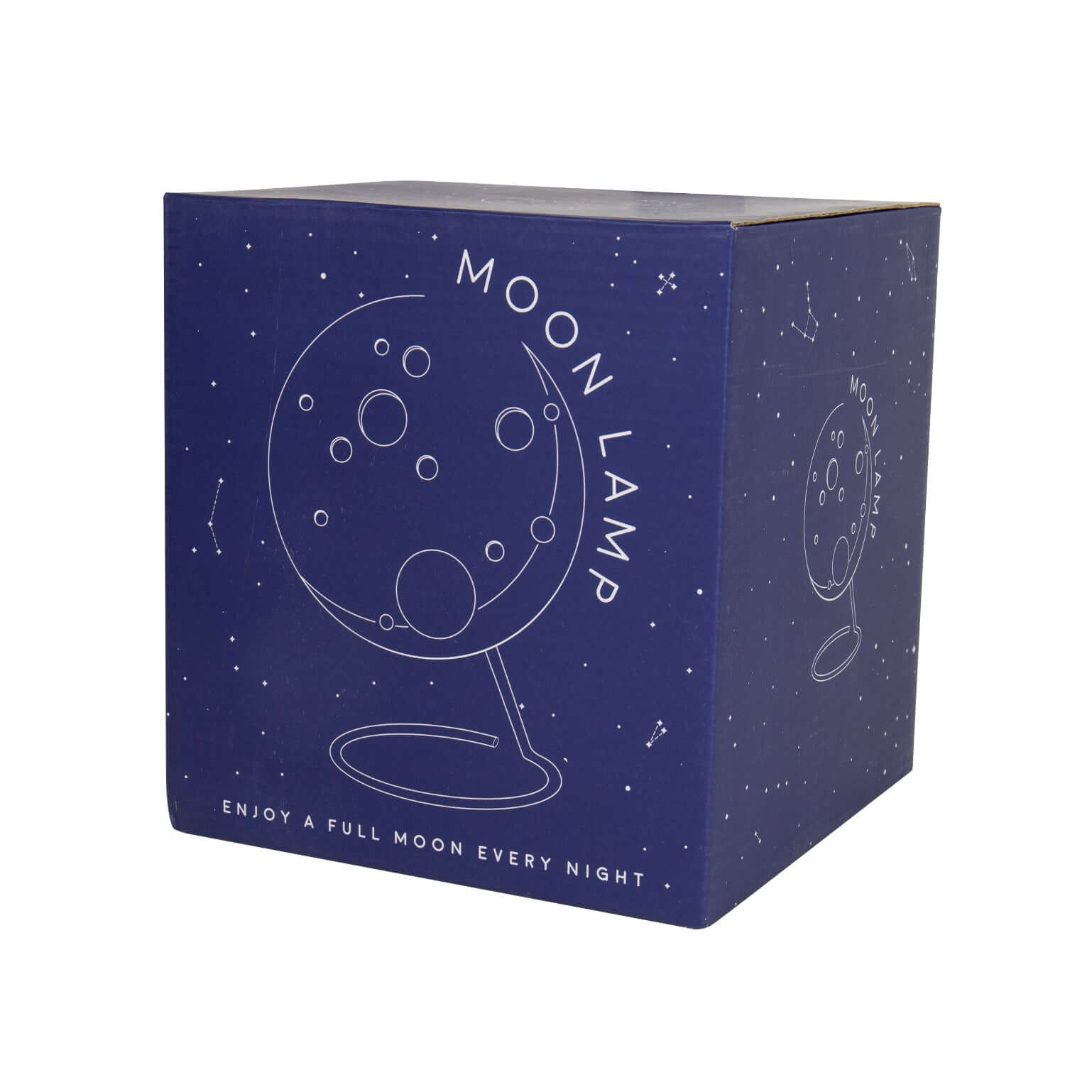 Gift Republic - Moon Lamp in blue packaging with moon illustration and starry background, displayed at an angled view.