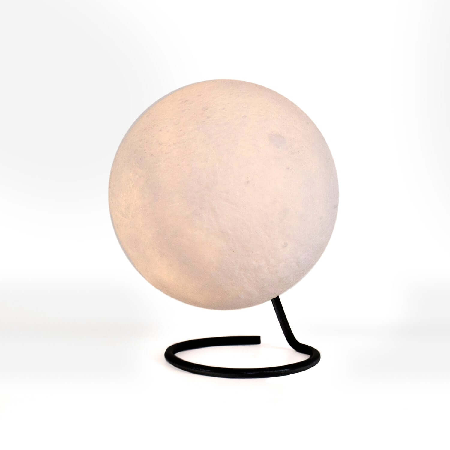 Gift Republic - Moon Lamp, decorative round night light on a black metal stand, soft glow creating a calming ambience.
