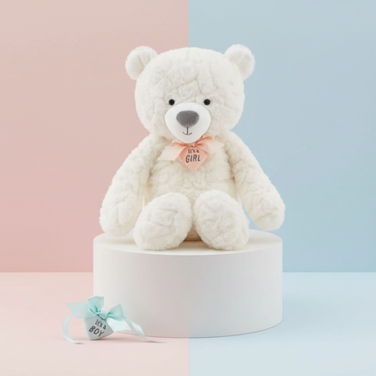 Gender Reveal Teddy Bear Plush With Ribbons