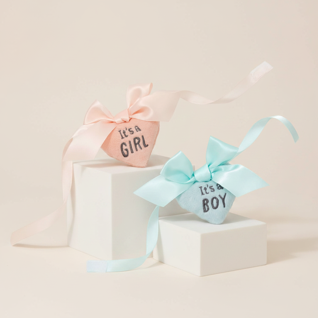Gender Reveal Teddy Bear Plush With Ribbons