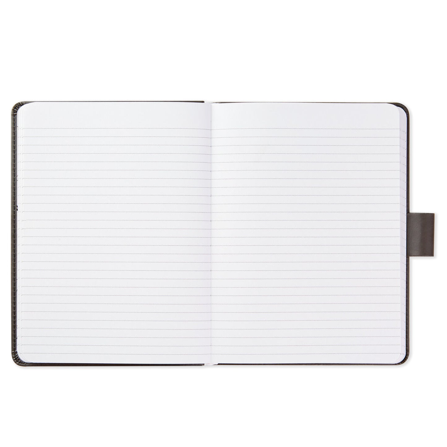 Grey Etched Compass Faux Leather Notebook