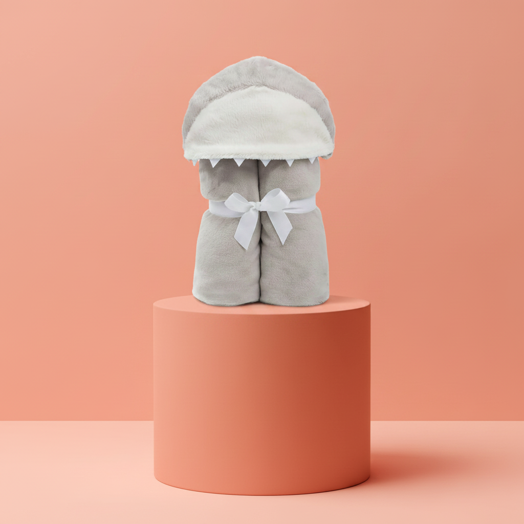 Shark Hooded Baby Blanket
