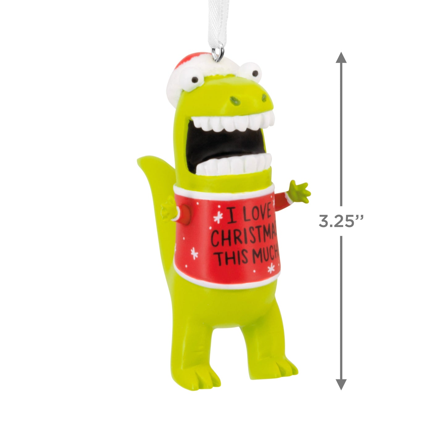 Love Christmas This Much Dinosaur - Hallmark Christmas Ornament