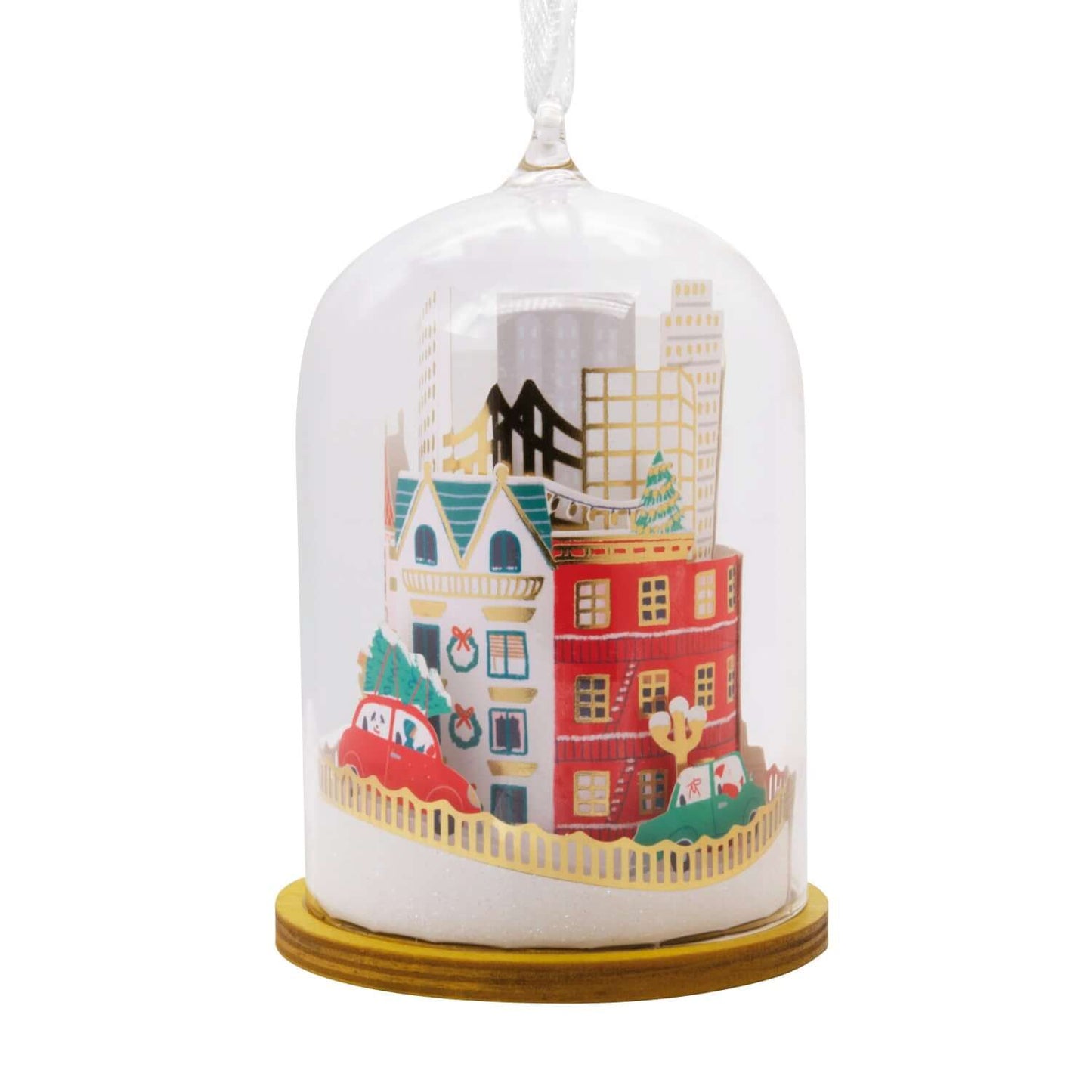 Signature City Scene Cloche, Glass and Paper - Hallmark Christmas Ornament