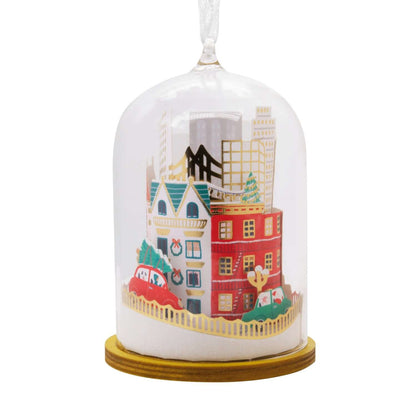 Signature City Scene Cloche, Glass and Paper - Hallmark Christmas Ornament