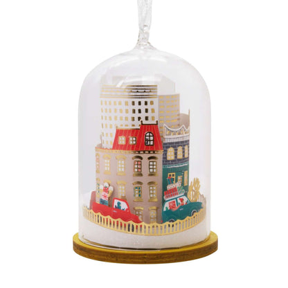 Signature City Scene Cloche, Glass and Paper - Hallmark Christmas Ornament