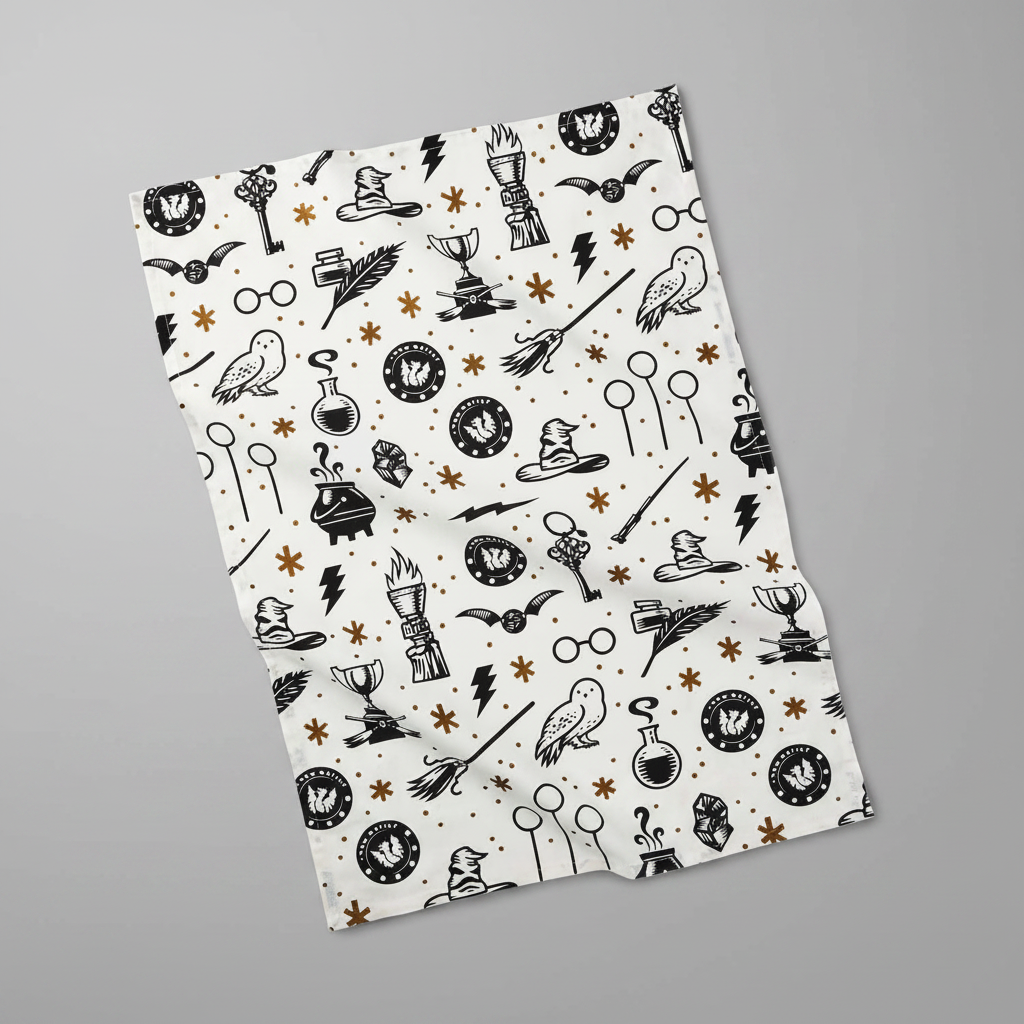 Harry Potter™ Wizarding World™ Icons Tea Towel