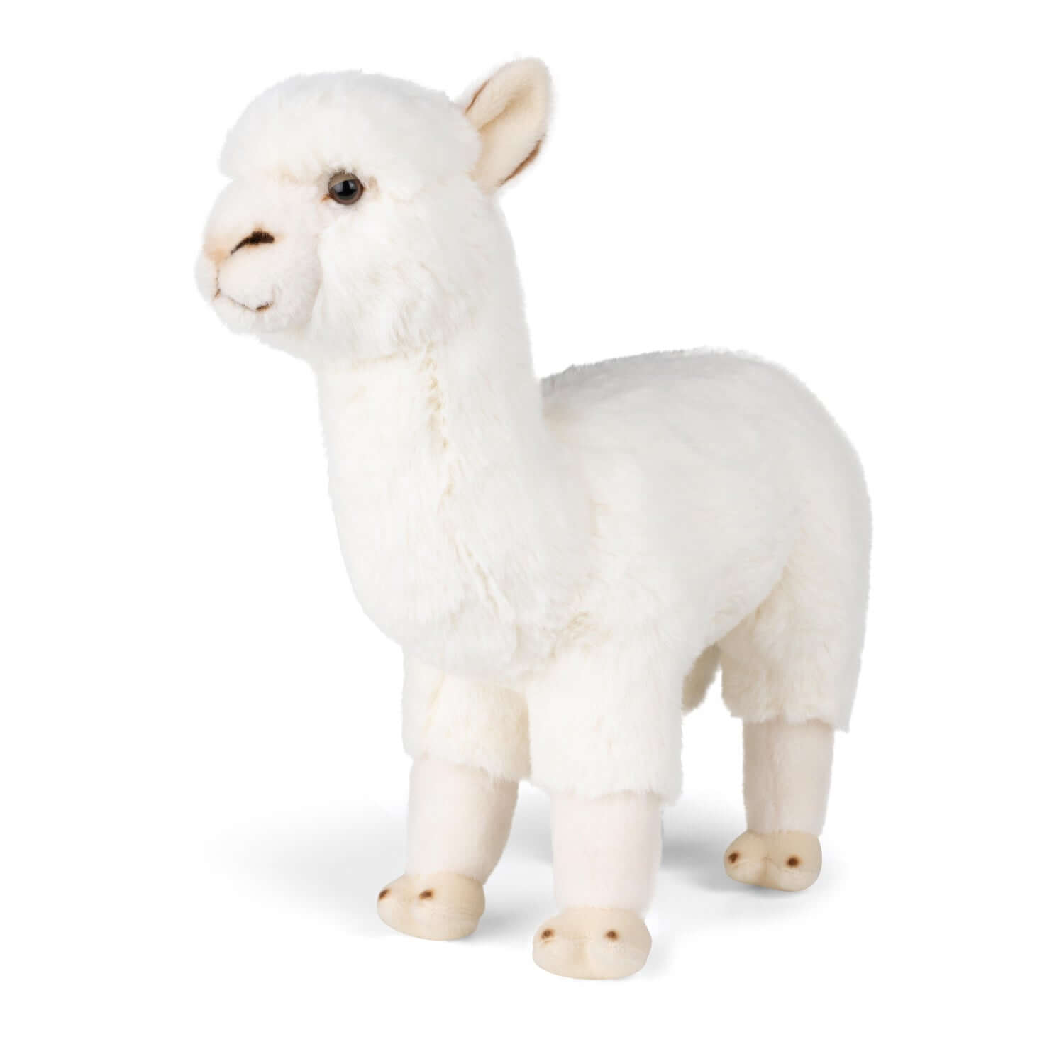 WWF ECO Alpaca White - 31 cm - 12" soft plush toy with cuddly fur, standing pose, suitable for children.