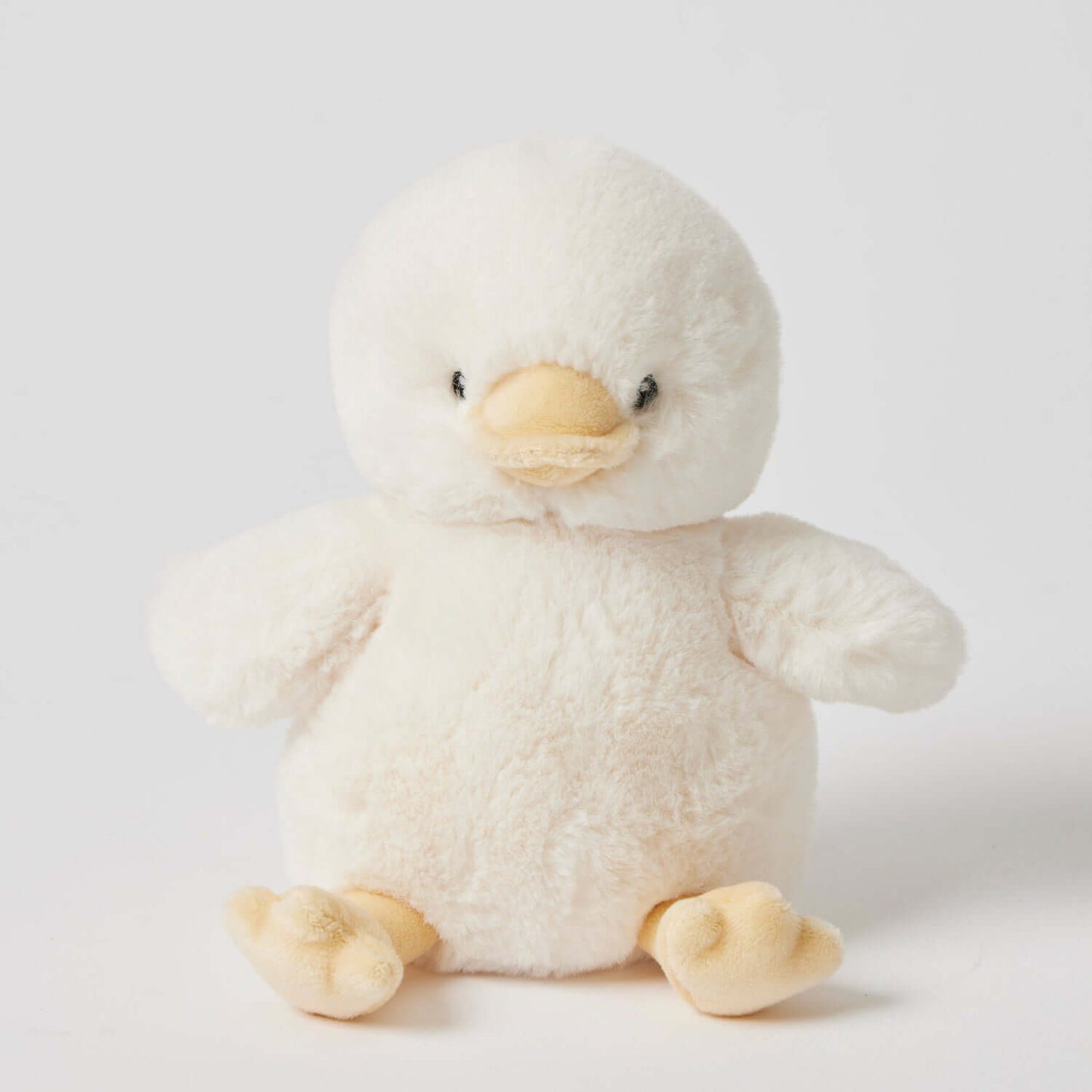 Daisy Duck rattle large in soft plush material, featuring cute rounded design and yellow beak, suitable for babies and toddlers.