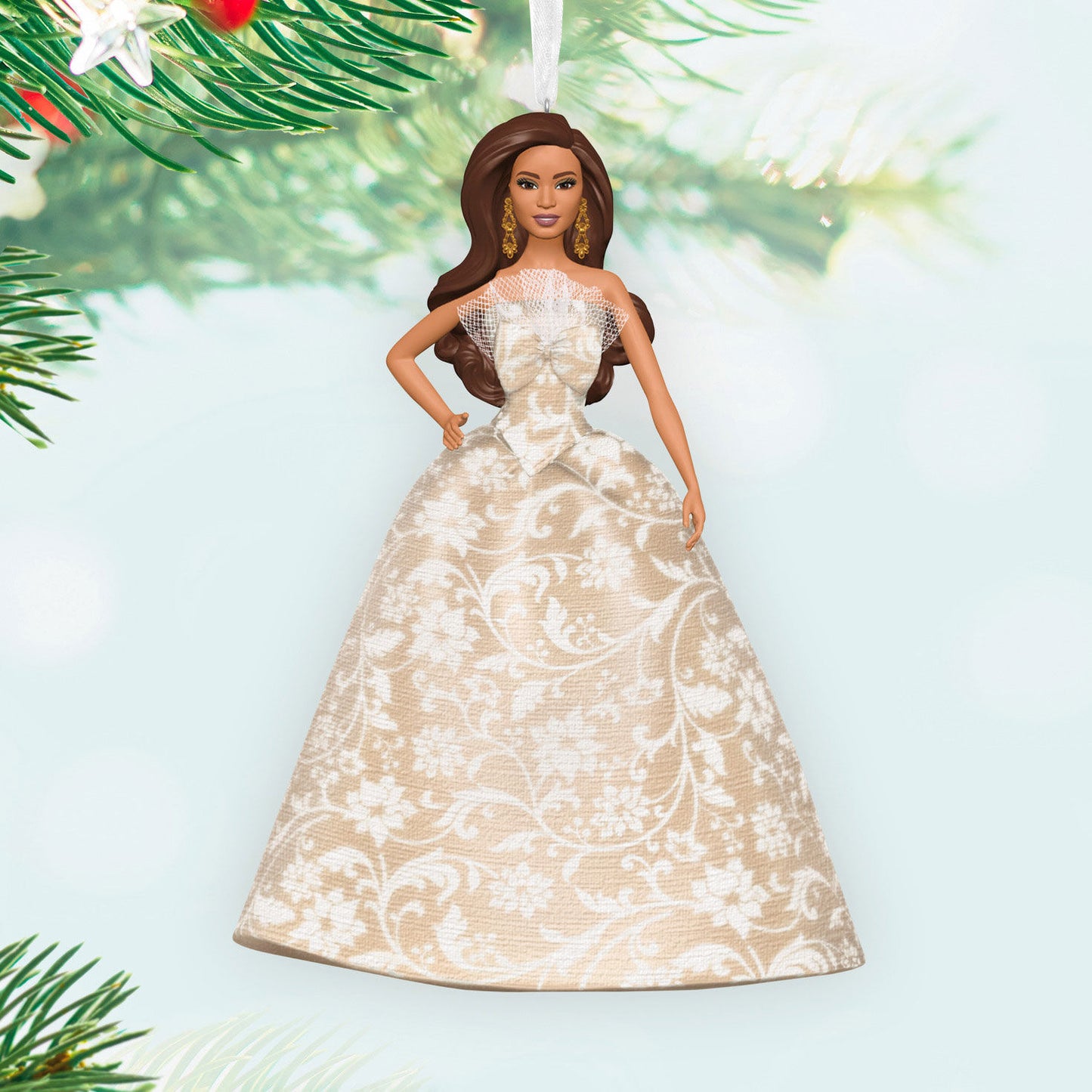 2025 Latina Holiday Barbie™ Ornament, 3rd in the Series — 2025 Hallmark Keepsake Christmas Ornament