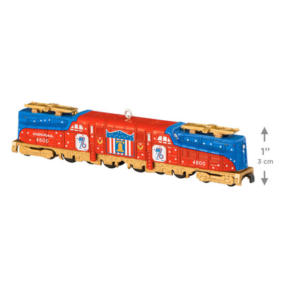 Lionel® Trains Conrail Bicentennial GG1 Locomotive With Gold Accents, Metal — 2026 Hallmark Keepsake Christmas Ornament