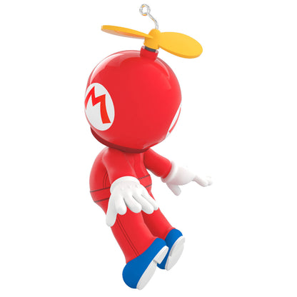 Nintendo Super Mario™ Powered Up With Mario Propeller Mario — Hallmark Keepsake Christmas Ornament, red and blue hanging decoration with propeller detail.