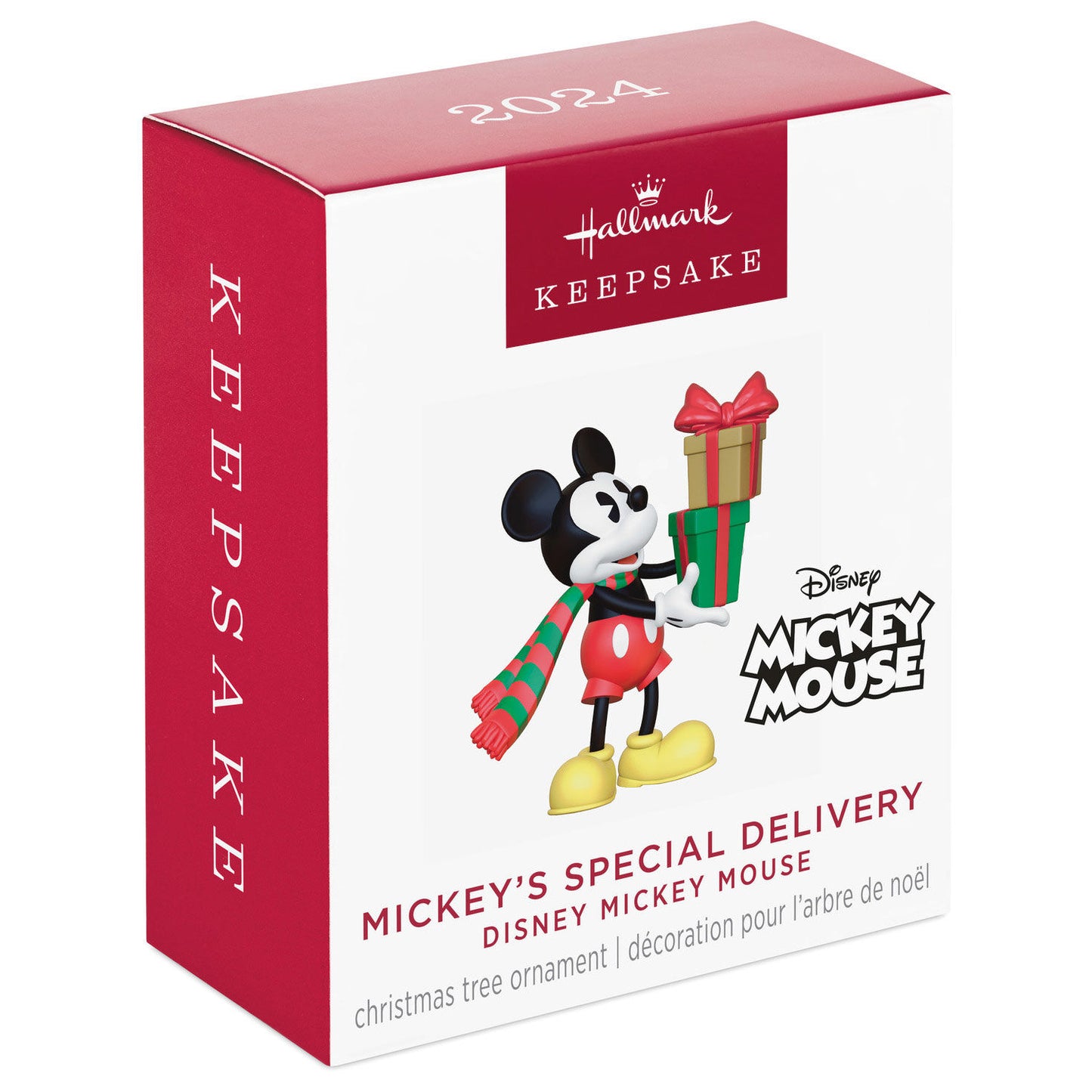 Disney Mickey Mouse, Mickey's Special Delivery (Miniature) — Hallmark Keepsake Christmas Ornament packaging with character details.