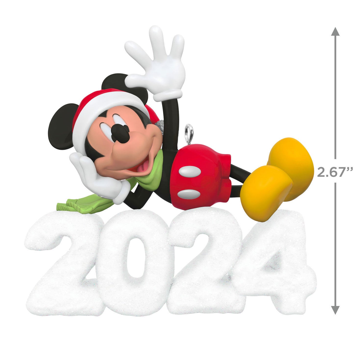 Disney Mickey Mouse, A Year of Disney Magic — Hallmark Keepsake Christmas Ornament, 2024 snow sculpture, vibrant colours, playful design