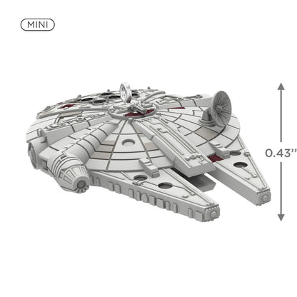 Star Wars™ Millennium Falcon™ (Miniature) — Hallmark Keepsake Christmas Ornament in a detailed close-up view, measuring 1.1 cm.
