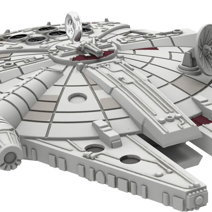 Star Wars™ Millennium Falcon™ (Miniature) — Hallmark Keepsake Christmas Ornament in detailed close-up, showcasing intricate design features.