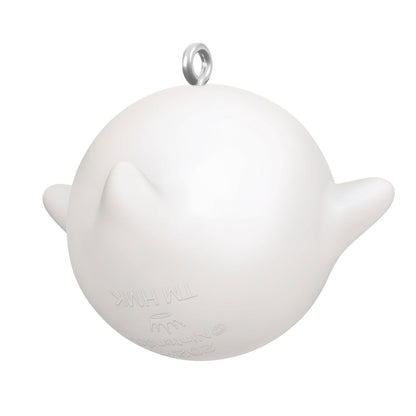 Nintendo Super Mario™ Boo (Miniature) — Hallmark Keepsake Christmas Ornament, white ghost figure with rounded shape and ear details.