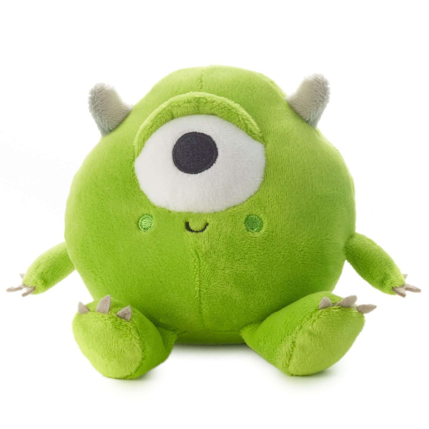 Better Together Disney and Pixar Monsters, Inc. Mike and Sulley Magnetic Plush, 6" green Mike plush toy with large eye and friendly smile.