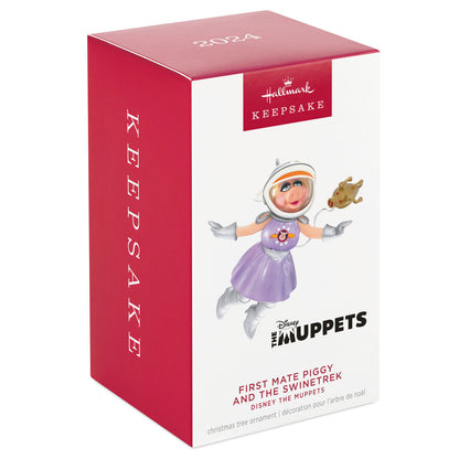 Disney The Muppets, First Mate Piggy and The Swinetrek — Hallmark Keepsake Christmas Ornament box design featuring colourful artwork and branding.