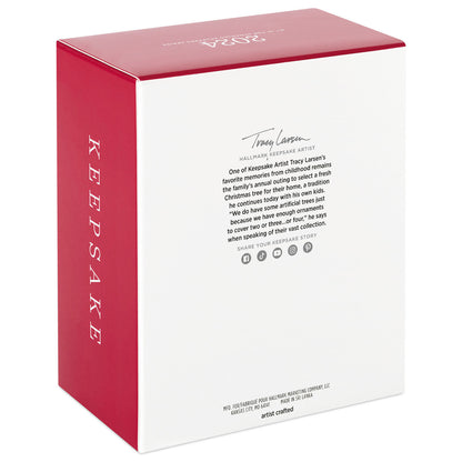 Stocking Stuffers — Hallmark Keepsake Christmas Ornament boxed design, featuring a red and white packaging with artist details.