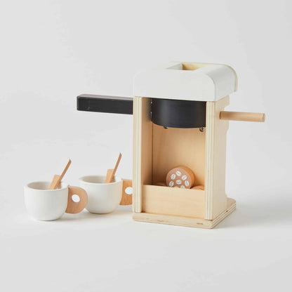 Wooden Coffee Machine Set 