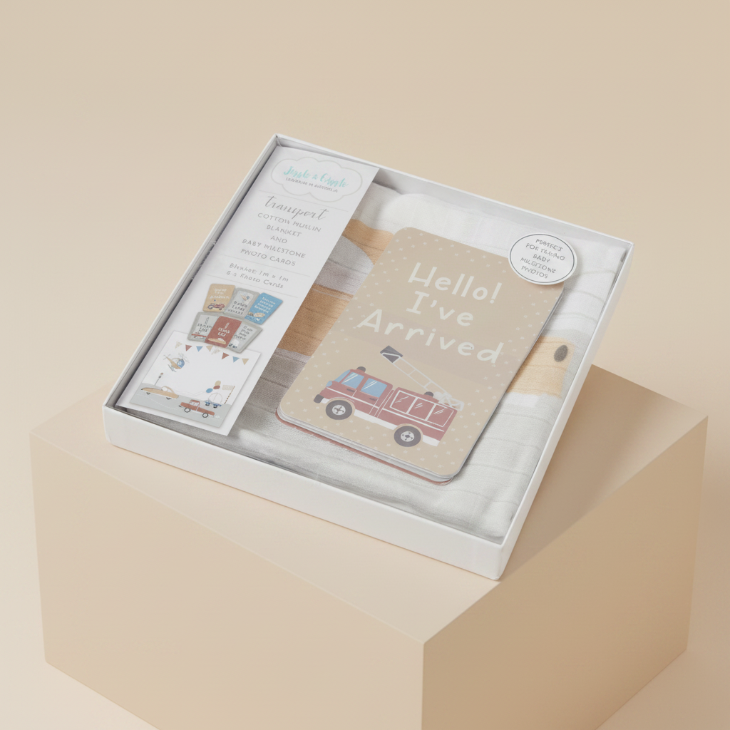 Transport Milestone Muslin Set