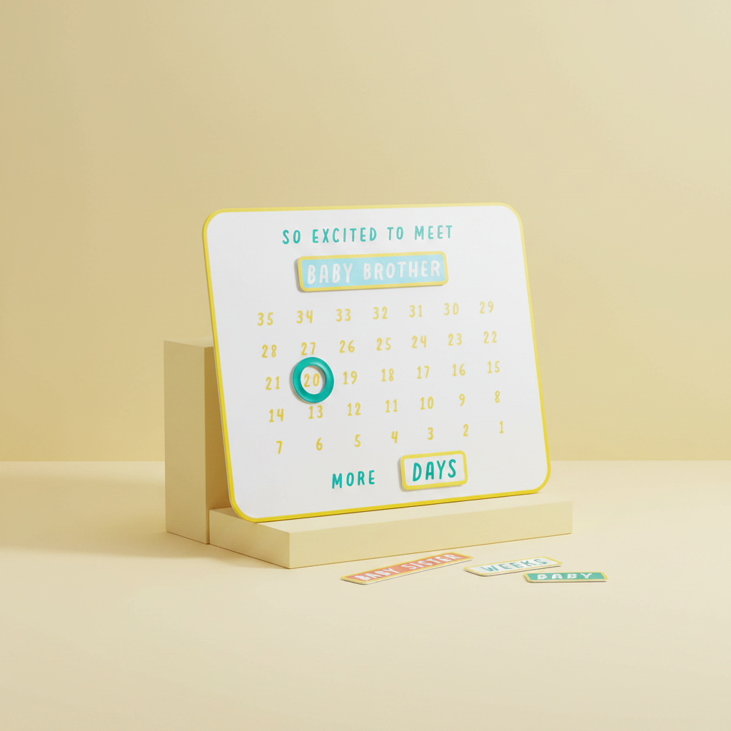 So Excited to Meet You Magnetic Baby Countdown Board