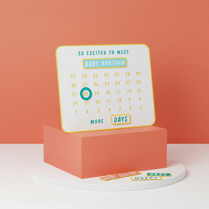 So Excited to Meet You Magnetic Baby Countdown Board