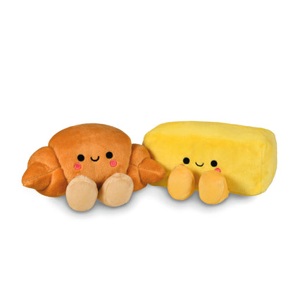 Better Together Croissant and Butter Magnetic Plush Pair, 2.5"