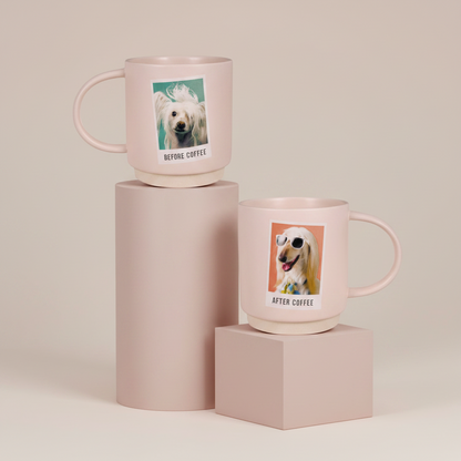 Before and After Coffee Funny Mug, 16 oz.
