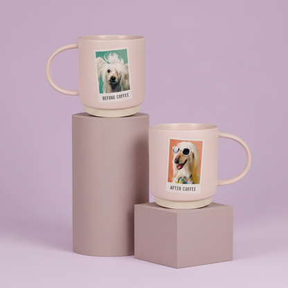 Before and After Coffee Funny Mug, 16 oz.