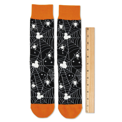 Disney Mickey Glow in the Dark Spider Web Crew Socks