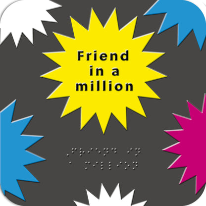 Hallmark x Guide Dogs Braille Greeting Card - Friend In A Million