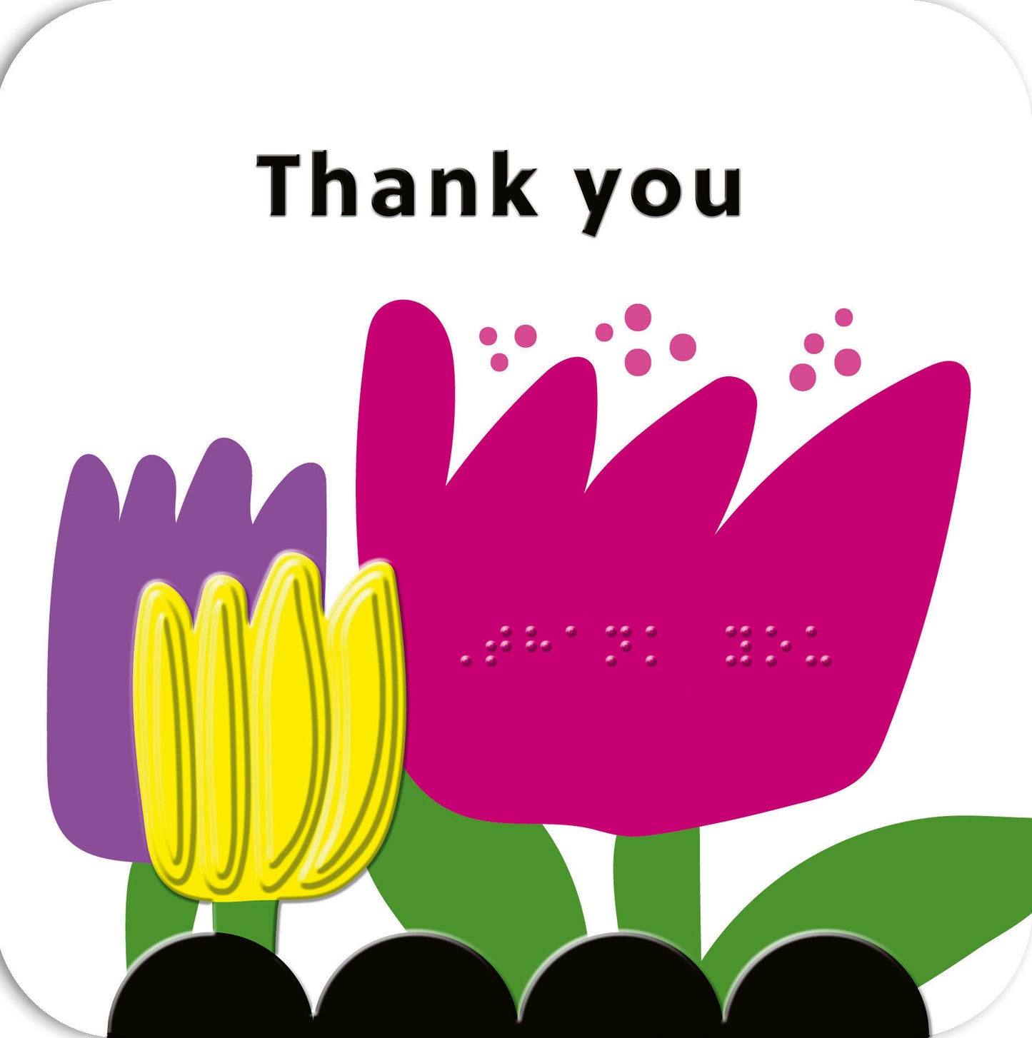 Hallmark x Guide Dogs Braille Greeting Card - Thank You