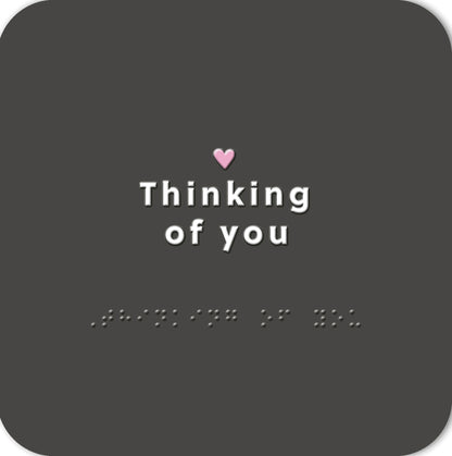 Hallmark x Guide Dogs Braille Greeting Card - Thinking of You