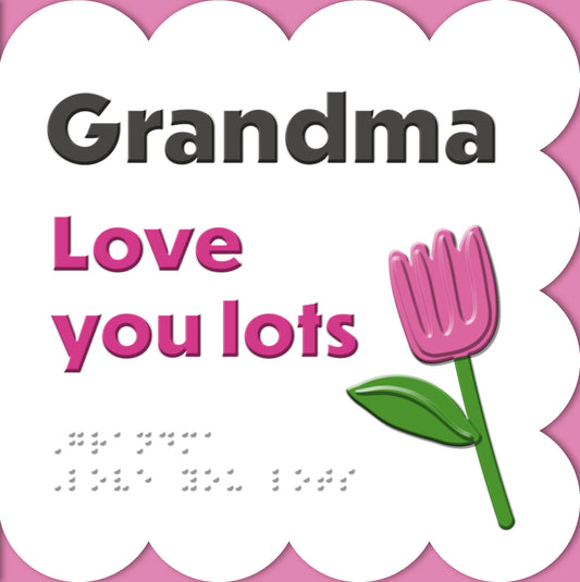 Hallmark x Guide Dogs Braille Birthday Card For Grandma - Treat Yourself