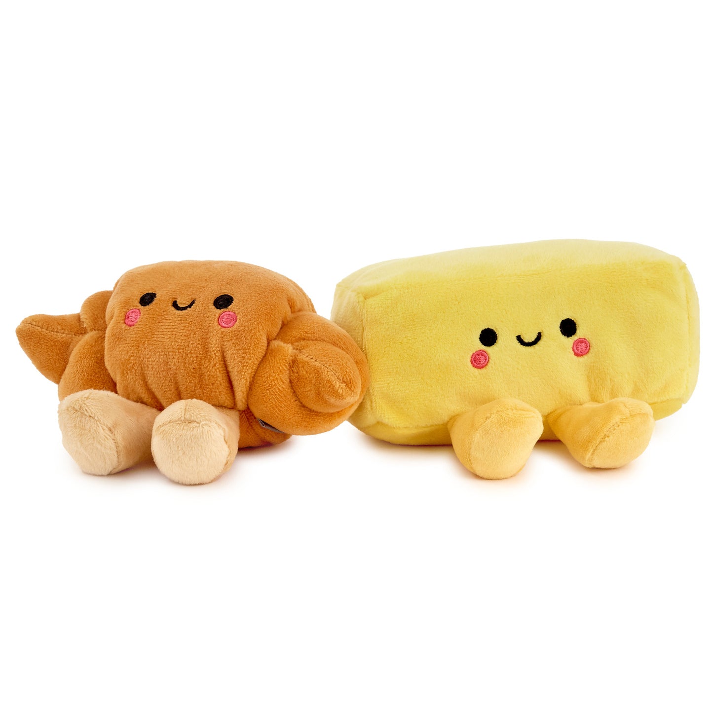 Better Together Croissant and Butter Magnetic Plush Pair, 2.5"