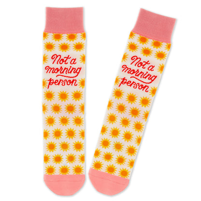 Not a Morning Person Novelty Crew Socks