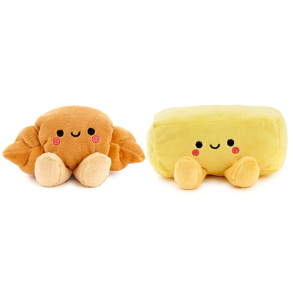 Better Together Croissant and Butter Magnetic Plush Pair, 2.5"