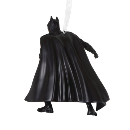 Hallmark Christmas Ornament - DC The Flash Batman, detailed black cape design, back view, festive tree decoration.