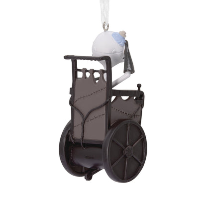 Hallmark Christmas Ornament - Disney Tim Burton's The Nightmare Before Christmas Dr. Finkelstein, detailed view of the character in his wheelchair.